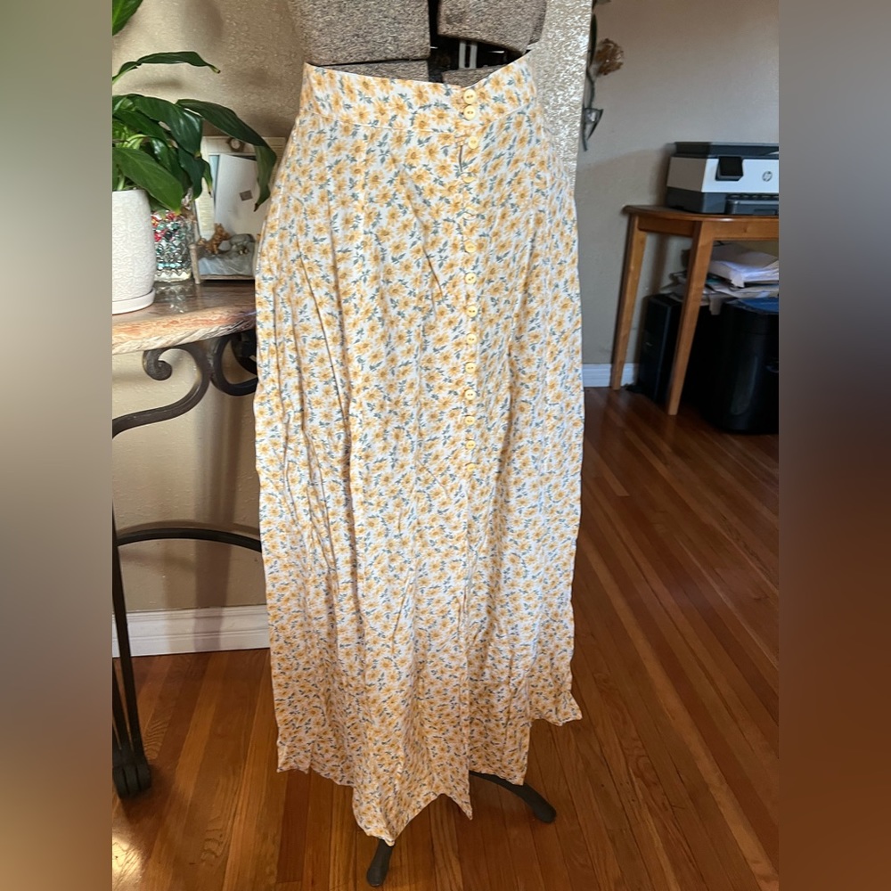 Long flower summer skirt
